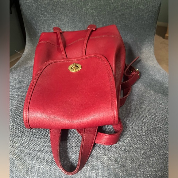 Vintage Coach Small Daypack Backpack 9960 Red - Picture 4 of 7